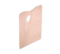 sourcing map Wooden Paint Palette, 11.8"x15.7" Square Oil Paint Palette Wood Painting Palette Tray with Thumb Hole for Acrylic Oil Watercolor Artist DIY Art Craft Painting