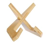 sourcing map Wooden Plate Stands for Display, 6.5 Inch Decorative Picture Easel Frame Display Holder Stand for Platters Bowl Dish Pictures Book Tabletop Art Decor, Brown