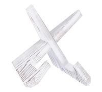 sourcing map Wooden Plate Stands for Display, 6.5 Inch Decorative Picture Easel Frame Display Holder Stand for Platters Bowl Dish Pictures Book Tabletop Art Decor, White