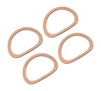 sourcing map Wooden Purse Handles, 155mm 4Pcs D Shape Handbag Handle Replacement Accessories for Purse Making DIY Handmade Beach Bag Straw Bag, Brown