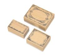 sourcing map Wooden Rubber Stamp Set, Decorative Wooden Stamp for DIY Crafting Scrapbooking Diary Planner Journals Cards, Pack of 3(Fantasy Dream)
