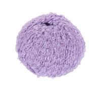sourcing map Wool Acrylic Fancy Loop Yarn, 1-Ply Wool Roving Luxurious and Soft Yarn Fiber Curly Hair Coils Felt for Hand Knitting Crocheting (50 Grams, Purple)