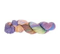 sourcing map Wool Yarn, 4-Ply Wool Roving Luxurious and Soft Yarn Hand Dyed Yarn Fiber for Hand Knitting Crocheting, 100 Grams, 295 Yard (Gradient Purple-Orange-Green)