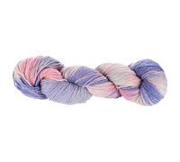 sourcing map Wool Yarn, 4-Ply Wool Roving Luxurious and Soft Yarn Hand Dyed Yarn Fiber for Hand Knitting Crocheting, 100 Grams, 295 Yard (Gradient Purple-Pink-White)