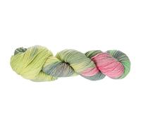 sourcing map Wool Yarn, 4-Ply Wool Roving Luxurious and Soft Yarn Hand Dyed Yarn Fiber for Hand Knitting Crocheting, 100 Grams, 295 Yard (Gradient Yellow-Green-Rose Red)