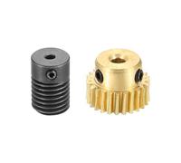 sourcing map Worm Gear Set 25T 0.5 Module 1:25 Reduction Rate, Right Rotation Drive Gear Box Wheel Reduce Transmission Part (Brass Gear-3mm Bore, 1045 Steel Rod 3mm Bore)