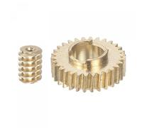 sourcing map Worm Gear Set Wheel Shaft Brass 0.3 Modulus 30:1 Reduction rate 5.6mm Shaft Height Right Rotate Drive Gear Box Wheel Shaft Kits for Small Motor