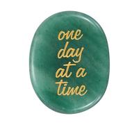 sourcing map Worry Stone, Natural Aventurine Crystal Hand Carved Thumb Stones Oval Crystal Pocket Gemstone Stress Relax Palm Stone Meditation Accessories for Anxiety Relieve