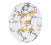 sourcing map Worry Stone, Natural Howlite Crystal Hand Carved Thumb Stone Oval Crystal Pocket Gemstone Stress Relax Palm Stone Meditation Accessories for Anxiety Relieve