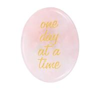 sourcing map Worry Stone, Natural Rose Quartz Crystal Hand Carved Thumb Stones Oval Crystal Pocket Gemstone Stress Relax Palm Stone Meditation Accessories for Anxiety Relieve