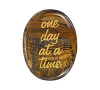 sourcing map Worry Stone, Natural Tiger Eye Crystal Hand Carved Thumb Stones Oval Crystal Pocket Gemstone Stress Relax Palm Stone Meditation Accessories for Anxiety Relieve