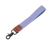 sourcing map Wrist Lanyard Keychain, 200mm Braided Wristlet Strap with Black Clasp, Hand Key Holders Lanyard for Women Men Car Keys ID Badges Card Wallet, Light Purple