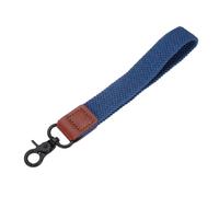 sourcing map Wrist Lanyard Keychain, 200mm Braided Wristlet Strap with Black Clasp, Hand Key Holders Lanyard for Women Men Car Keys ID Badges Card Wallet, Blue