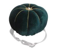 sourcing map Wrist Pin Cushion Wristband Sewing Pincushion Polyester Pin Holder Wearable Pumpkin Shaped Needles Wristband for Sewing Quilting Needlework DIY Crafts, Green
