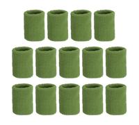 sourcing map Wrist Sweatbands Sports Wrist Bands Sweat for Men & Women Athletic Absorbent for Basketball Football Tennis Soccer Running Working Out Olive, Pack of 14
