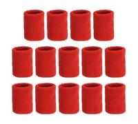 sourcing map Wrist Sweatbands Sports Wrist Bands Sweat for Men & Women Athletic Absorbent for Basketball Football Tennis Soccer Running Working Out Red, Pack of 14