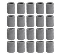 sourcing map Wrist Sweatbands Sports Wrist Bands Sweat for Men & Women Athletic Absorbent for Basketball Football Tennis Soccer Running Working Out Gray, Pack of 20