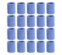 sourcing map Wrist Sweatbands Sports Wrist Bands Sweat for Men & Women Athletic Absorbent for Basketball Football Tennis Soccer Running Working Out Lake Blue, Pack of 20