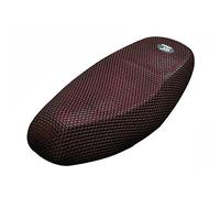 sourcing map XL 3D Motorcycle Seat Cover Breathable Mesh Net Cushion Black Red