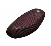 sourcing map XL Heat Resistant Saddle 3D Mesh Cover Black Red for Motorcycle