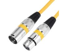 sourcing map XLR Male to XLR Female Cable, 10ft XLR to XLR Microphone Cable, Audio Adapter Cord for Preamps/Speaker Systems, Yellow
