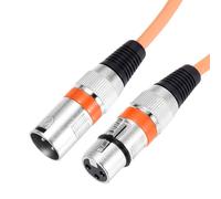 sourcing map XLR Male to XLR Female Cable, 10ft XLR to XLR Microphone Cable, Audio Adapter Cord for Preamps/Speaker Systems, Orange