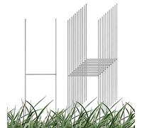 sourcing map Yard Sign Stakes, 15"x6" Metal H Stakes, Lawn Sign Holder, Sign H Frame for Party Yard, Garage Sale, Open House, Real Estate, Guidepost, Pack of 12