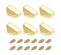 sourcing map Zipper Tail Clip, 6 Pcs Zinc Alloy Zipper Buckle Tails Stopper End Tips for Leather Sewing DIY Accessories (1.0 Inch, Gold Tone)