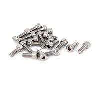 Sourcingmap 0.7mm Pitch M4x10mm Stainless Steel Socket Cap Screws Head Key 20 Pcs