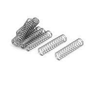 sourcingmap 0.7mmx9mmx35mm 304 Stainless Steel Compression Springs Silver Tone 10pcs