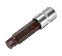 Sourcingmap 1/2" Drive x M16 (16mm) Triple Square Spline Bit Socket, S2 Steel Bits CR-V Sockets 4" Length Use with Ratchet Wrench, Slide Bar, Extension Rod