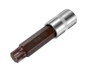 Sourcingmap 1/2" Drive x M16 (16mm) Triple Square Spline Bit Socket, S2 Steel Bits CR-V Sockets 4" Length Use with Ratchet Wrench, Slide Bar, Extension Rod