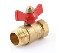 Sourcingmap 1/2" PT Female to 1/2" PT Male Thread Blue Lever Handle Ball Valve