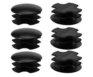 sourcingmap 1" 25mm OD Plastic Black Round Tube Insert Pipe Protector, 0.91"-1" Inner Dia 6pcs