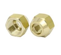 Sourcingmap 1/2BSP Brass Flare Nuts Air Conditioner Parts Fittings 2pcs for 12mm Dia Pipe