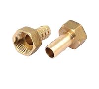 sourcingmap 1/2BSP Female Thread 12mm Hose Barb Tube Fitting Coupler Connector Adapter 2pcs