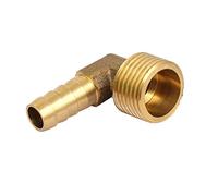 Sourcingmap 1/2BSP Male Thread 10mm Hose Barb Fitting Right Angle Elbow Coupler Connector