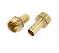 sourcingmap 1/2BSP Male Thread 12mm Inner Dia Brass Hose Barb Coupler 2pcs