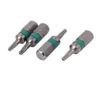 Sourcingmap 1/4" Hex Shank Magnetic T8 Torx Security Screwdriver Bit Gray 4pcs