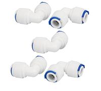 Sourcingmap 1/4-inch Elbow Push Fit Quick Connect 5pcs for RO Water System Drinking Fountain