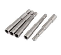 sourcingmap 1/4 Inch Hexagon Shank 5.5mm Hex Nut Socket Driver Bit Adapter 5pcs