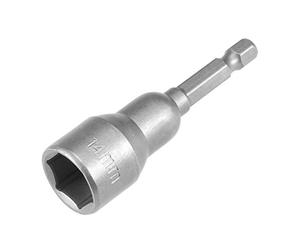 Sourcingmap 1/4" Quick-Change Hex Shank 14mm Nut Setter Driver Drill Bit, 65mm Length, Metric No-Magnetic