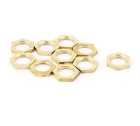 Sourcingmap 1/4BSP Female Thread Brass Pipe Fitting Hex Lock Nut 10pcs
