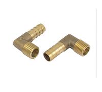 sourcingmap 1/4BSP Thread 10mm Tube Dia 90 Degree Brass Hose Barb Coupler 2pcs