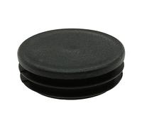 sourcingmap 1 7/8" 48mm OD Plastic Round Tube Ribbed Insert End Cover Cap, 1.81"-1.89" Inner Dia, Floor Furniture Chair Table Protector