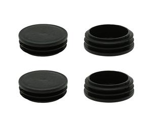 sourcingmap 1 7/8" 48mm OD Plastic Round Tube Ribbed Inserts End Cover Caps 4pcs, 1.81"-1.89" Inner Dia, Floor Furniture Chair Table Protector