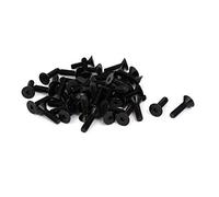 Sourcingmap 1/8-Inch x 1/2-Inch Grade 10.9 Countersunk Flat Head Hex Socket Cap Screw Black 50pcs