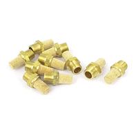 sourcingmap 1/8BSP Male Thread Brass Pneumatic Air Exhaust Muffler Filter 10pcs