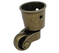 sourcingmap 1-Inch Wheel Dia Swivel Round Cup Caster Bronze Tone for Chair Table