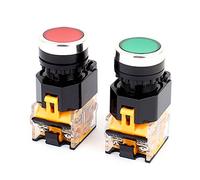 Sourcingmap 1 Pair LA38/203 AC 400V 10A Momentary 1N0 1NC Push Button Switch